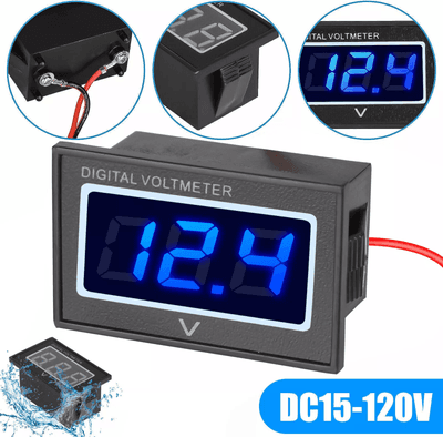 PRiME Waterproof Golf Cart Blue LED Battery Meter Gauge For Yamaha Club Car Waterproof Golf Cart Blue LED Battery Meter Gauge For Yamaha Club Car