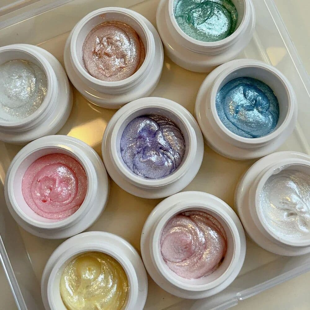 NONE 9Colors Nail Art Aurora Fairy Powder Cream Spring Summer For Professional Manicure Design Decorations Pigment Nail Texture Gel