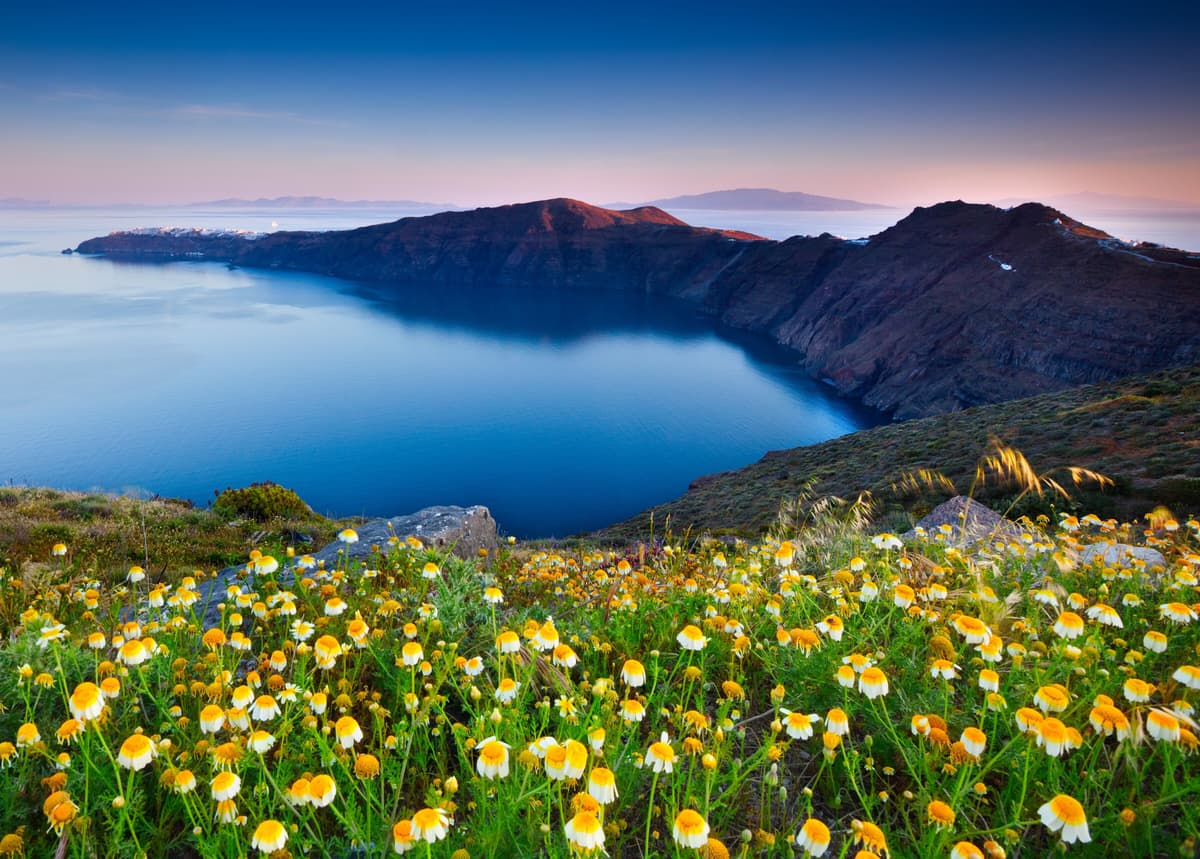 Fototapete PAPERMOON "Santorini Spring", bunt, B:3m L:2,23m, Vlies, Tapeten