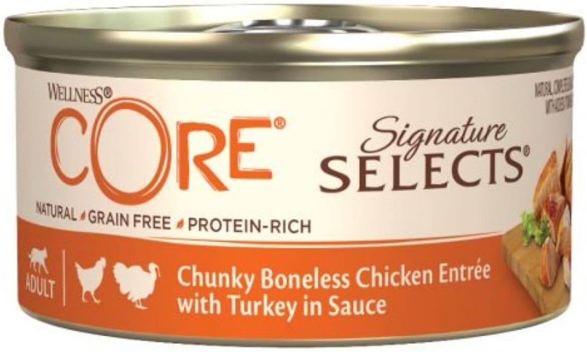 Wellness® Core Wellness Core Bocconcini per Gatti Pollo con Tacchino 79 g Selezione Esclusiva