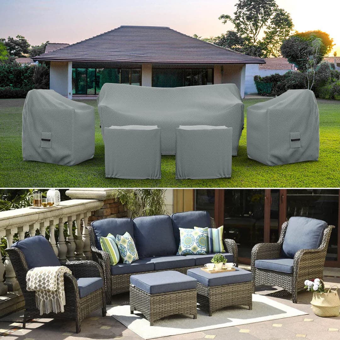 Blue Elephant Patio Furniture Covers Grey 84.5cm H X 183cm W X 84cm D