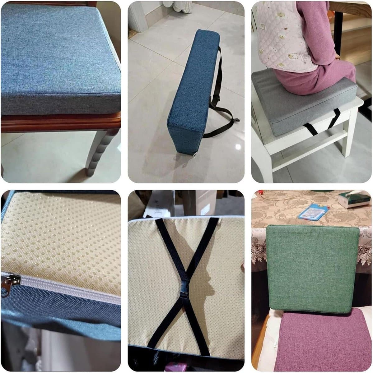 Grijs Zitkussen met Afneembare Cover voor Extra Comfort