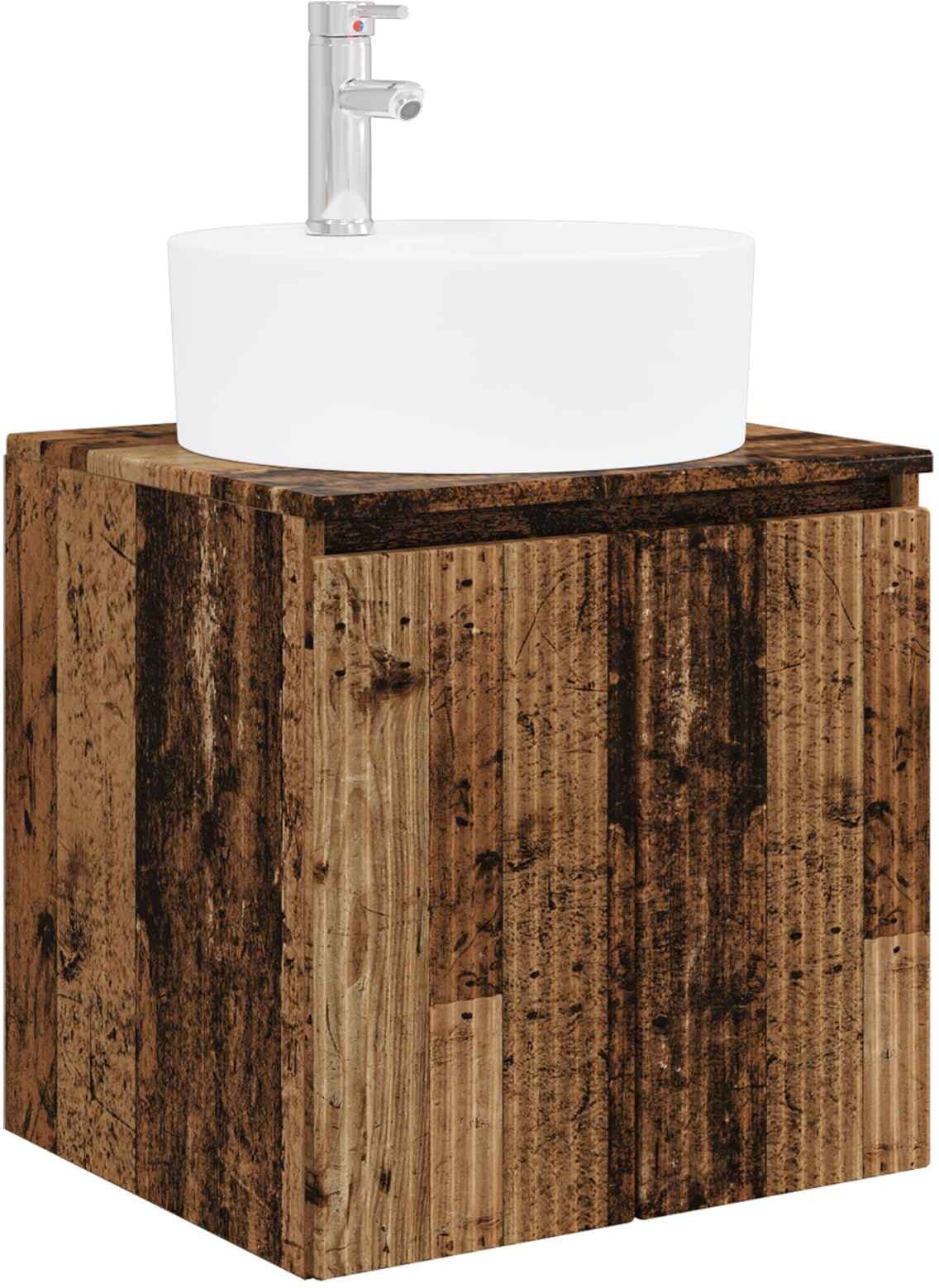 vidaXL Meuble de lavabo mural Bois ancien 49,5 x 44,5 x 82 cm