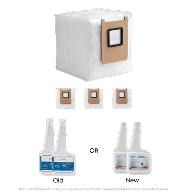 eufy Dust Bag, 3 pieces, 3L + eufy Floor Cleaner, Ready to Use, 473 ml Compatible with C28