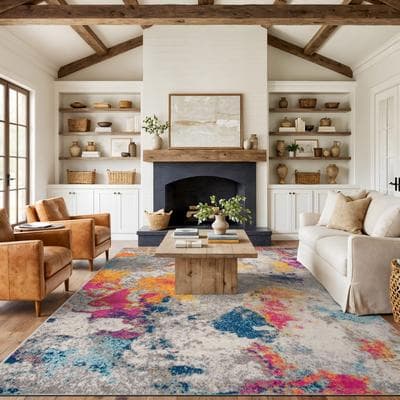 World Rug Gallery Abstract Contemporary Area Rug