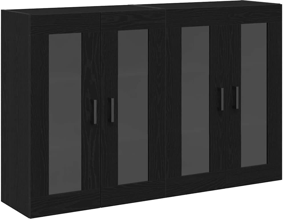 vidaXL Cabinets muraux 2 pc Chêne noir 69,5 x 34 x 90 cm