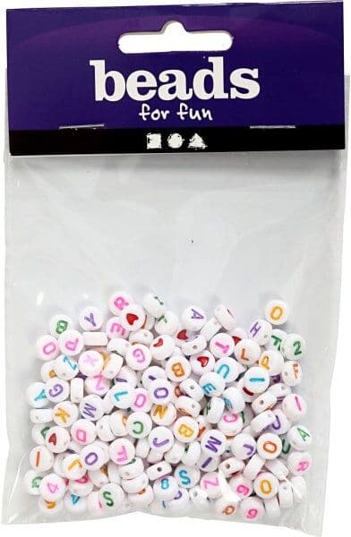 Beads Bogstavperler   7mm   200 Stk.
