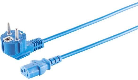 MicroConnect Strømkabel Schuko Vinklet - C13 5m Blå, 1 Stykk, Sen-W128910534 Blå