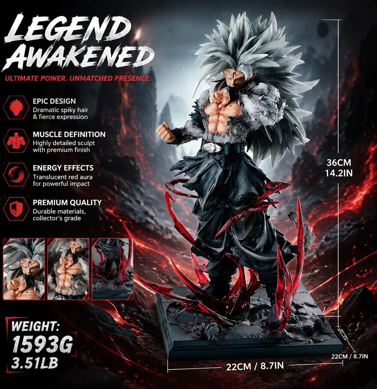 Bandai In Stock Jt Dragon Ball Wind Super 5 Figure Super Saiyan Pvc Action Figure Statue High Detail  Collectible Desktop Orname Fans