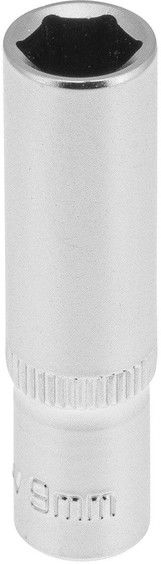 PELA Lång hylsa, 6-kant 1/4", 9 mm
