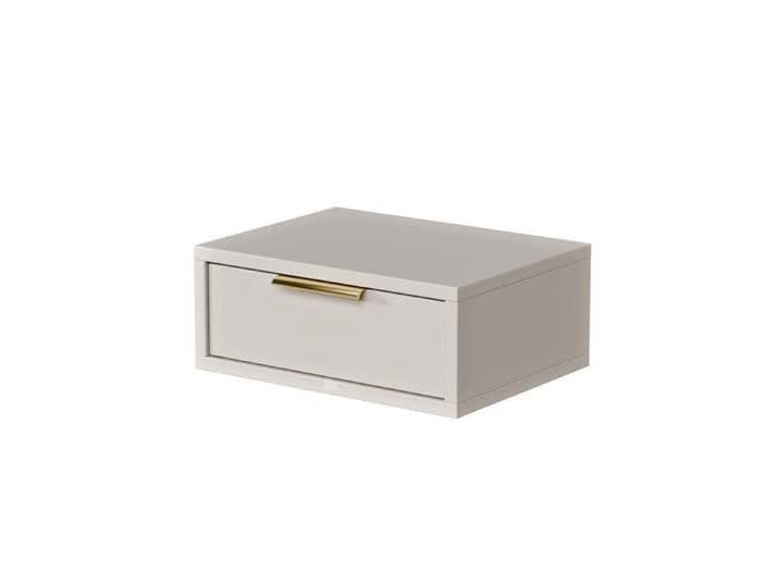 Table De Chevet Suspendue Monea – 1 Tiroir – Cachemire – Poignée Dorée – Meuble Chambre