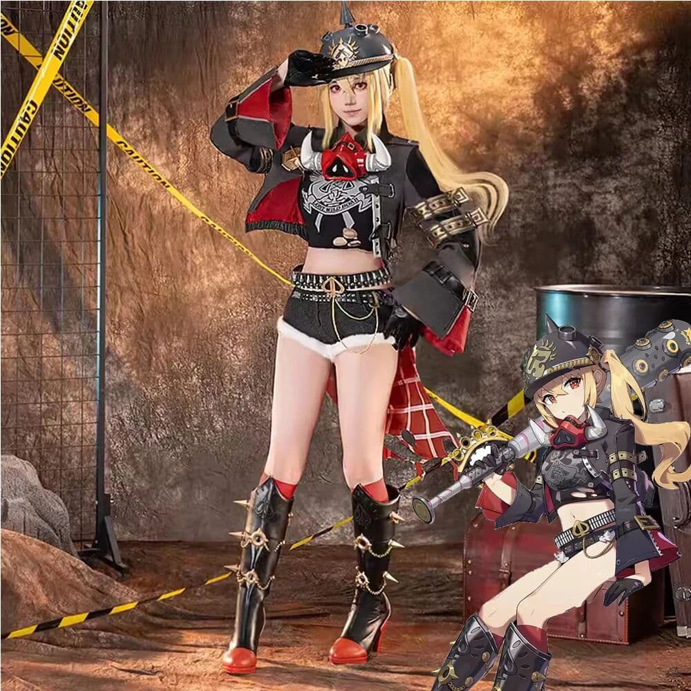 cosfans Zenless Zone Zero Lucy Cosplay Kostüm Perücke Uniform Luciana Auxesis Theodoro de Montefio Söhne von Calydon Halloween Party Frauen