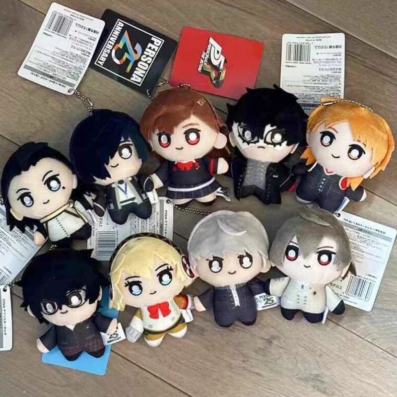 Bandai Persona 3 Reload Aigis Plush Keychain Anime Cosplay Stuffed Doll Bag Charm Pendant Backpack Purse Birthday Gift For Anime Fans