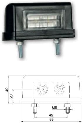 FANALINO TARGA PICCOLO LED FRISTOM NERA