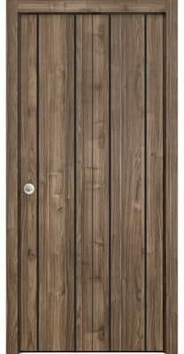 SARTODOORS Planum 0017 Walnut Wood Bi-Fold Closet Doors