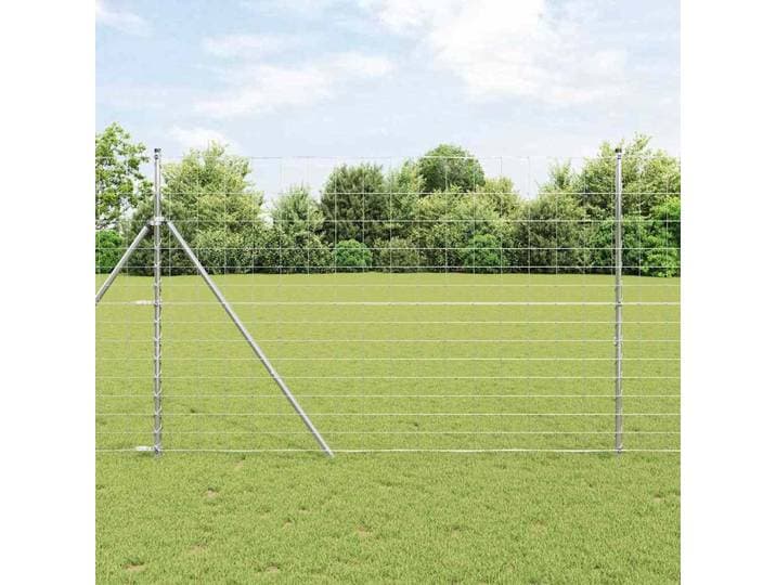 vidaXL Ground Fix Geschweißter Drahtzaun 25 x 1,6 m Verzinkter Stahl