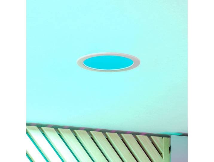 EGLO connect Smart-LED-Einbauleuchte Fueva 6-Z, weiß, Ø 16cm dimmbar, weiß / opal, für Wohn- / Esszimmer, Kunststoff, Modern, Smart Home Einbaulampe