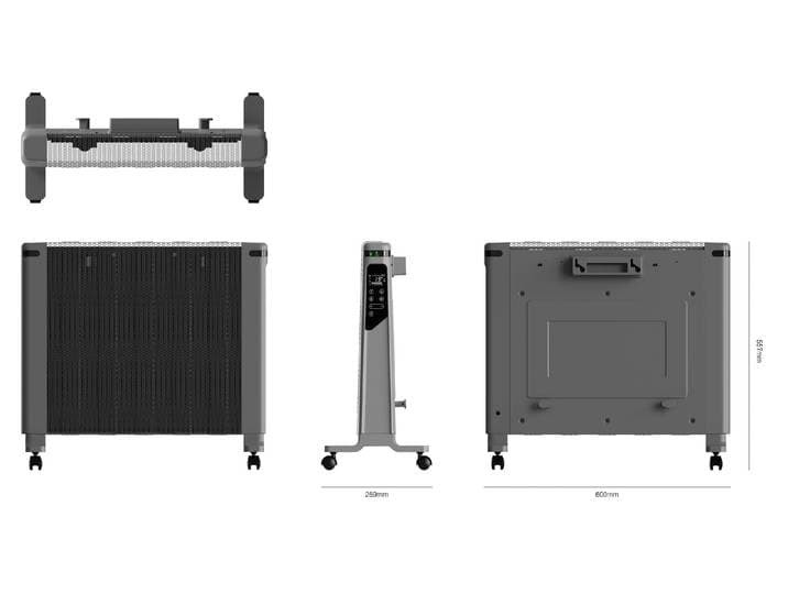 SONNENKÖNIG Keramikheizlüfter Maximo 10 1000 W , schwarz, B:60cm H:55,7cm T:26,9cm, Heizstrahler, Keramikheizlüfter