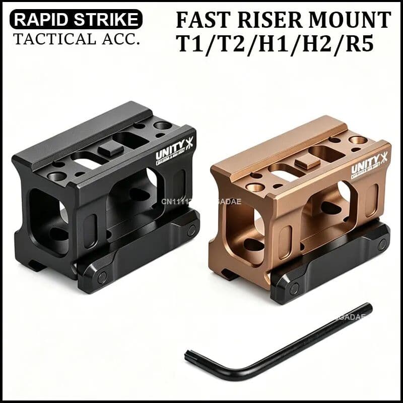 NONE UNITY Fast Riser Compatibility with Aimpoint M5/T1/T2/R5/Duty RDS Rifle Scope Red Dot Sight 20mm Picatinny Rail Mount Bracket