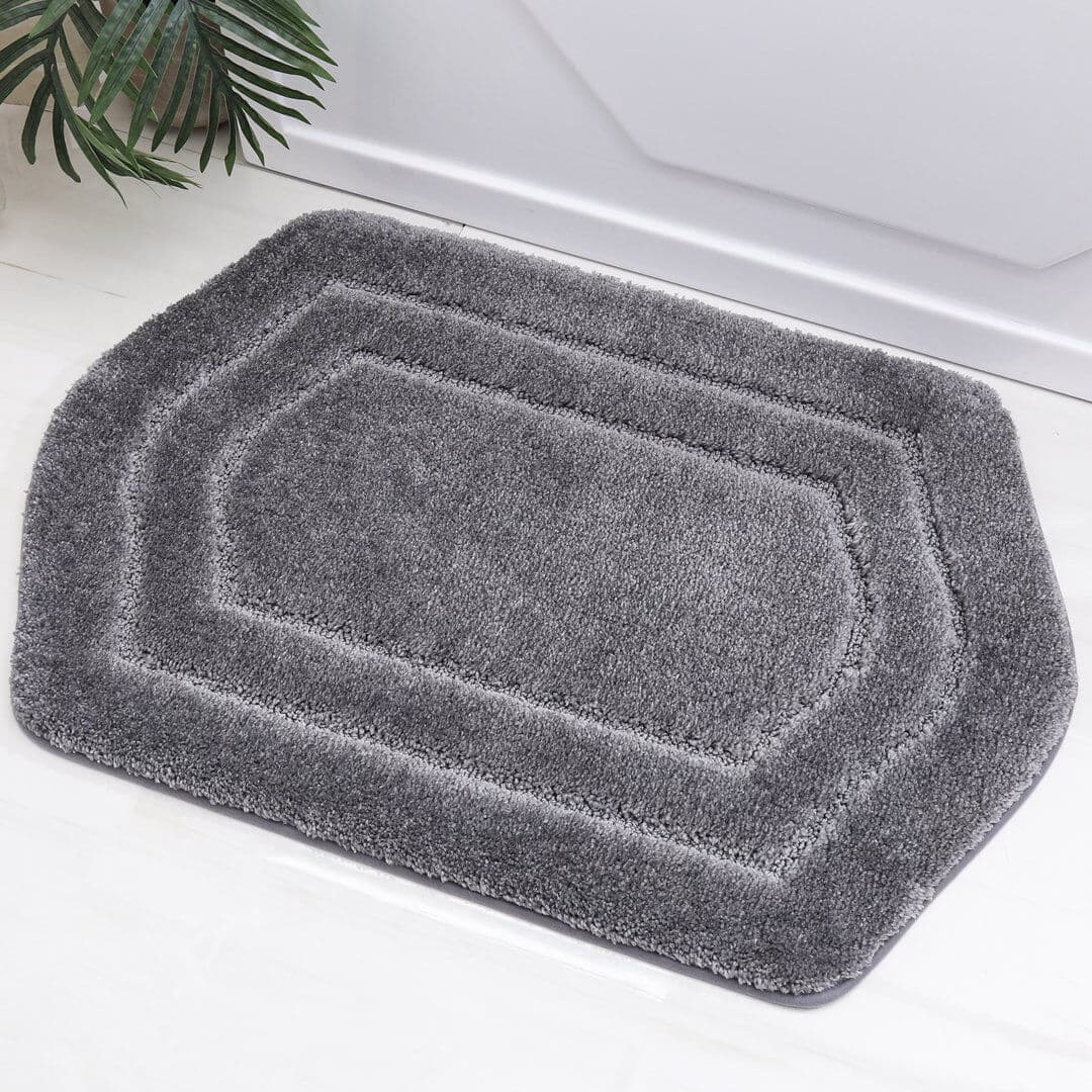 COSY HOMEER Non-Slip Backing Bath Rug Grey 61cm W x 91.4cm L