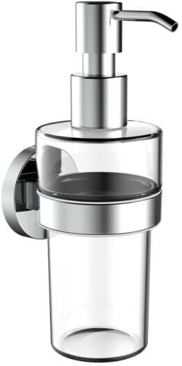 Emco Round C Flüssigseifenspender 432100102 chrom, Wandmodell, Kunststoff