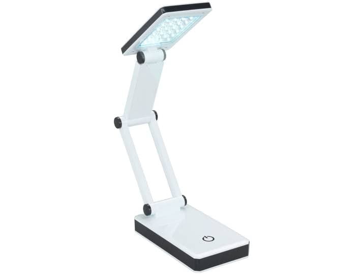 MAXIMEX LED Schreibtischlampe faltbar , weiss (weiß), H: 24cm, 1 Stk., Leuchten, LED Lampe, stufenlos verstellbar, USB-Port oder Batteriebetrieb, LED Schreibtischlampe