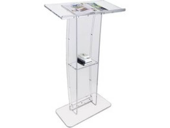 VEVOR Pupitre de Conférence 68,5x33x120 cm Podium de Présentation Acrylique Plan Incliné avec Étagère de Stockage Lutrin Débout pour Présentation Réception Bureau École Église Restaurant Transparent