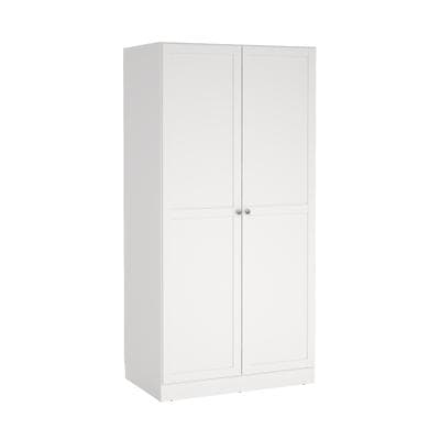 Kleiderschrank HOME AFFAIRE "Billund, skandinavischen Design & viel Stauraum, 2 Breiten 145/195 cm", weiß, B:98,5cm H:200,1cm T:61,69cm, FSC-zertifizierter Holzwerkstoff, Schränke, Kleiderschrank, Viel Stauraum mit Böden & Kleiderstange, praktische...