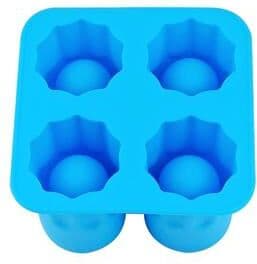 Lush Living Finds Cavity Silicone Ice Shot Glass Mold Reusable Whiskey Ice Shot Glass Maker For Cocktails And Parties light Blue