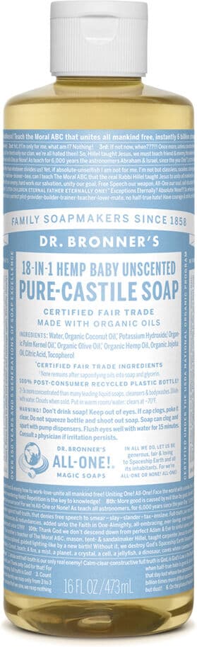 Dr. Bronner's Unparfümierte Flüssigseife 473 ml