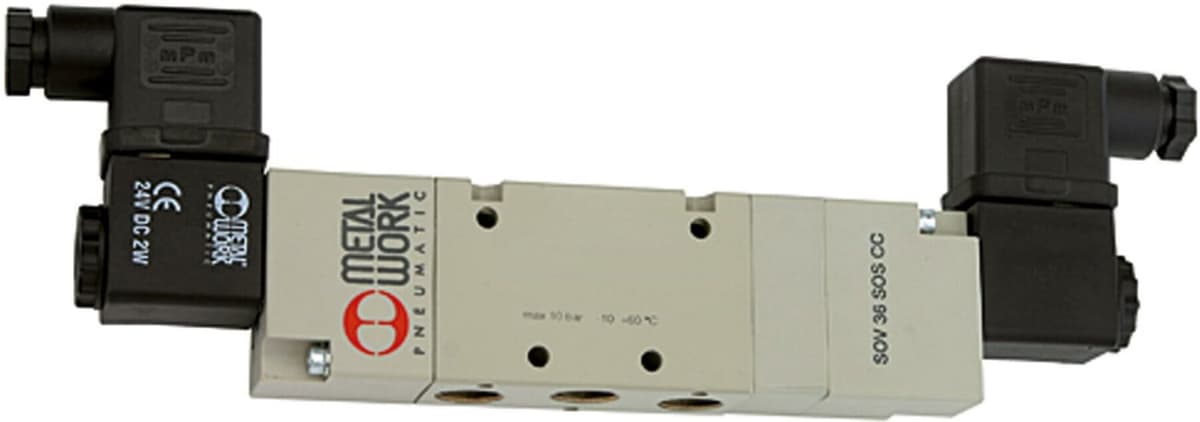 Riegler 2x3/2-Wegeventil, elpn, ext. Steuerl., mono., G 1/8, NO, 110 V AC (517.232.18.E.NO.110A)