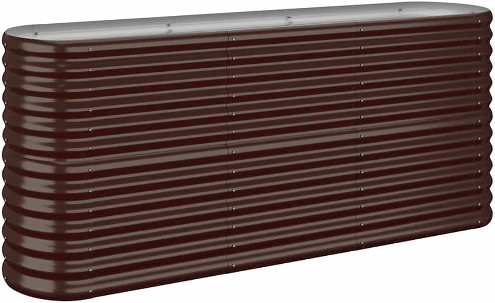 vidaXL Lit surélevé de jardin Acier galvanisé marron