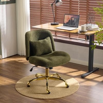 No Velvet Armless Liftable Swivel Office Chair with Wheels Dressing Chairs