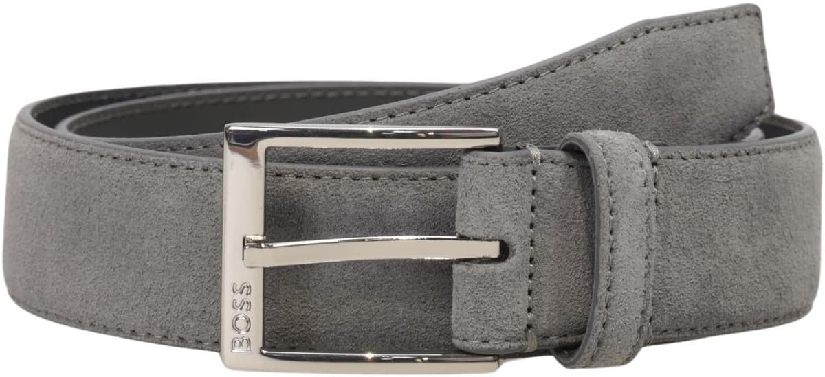 by Hugo Boss Herren Gürtel, Grau, Gr. 80, Leder - Second Hand