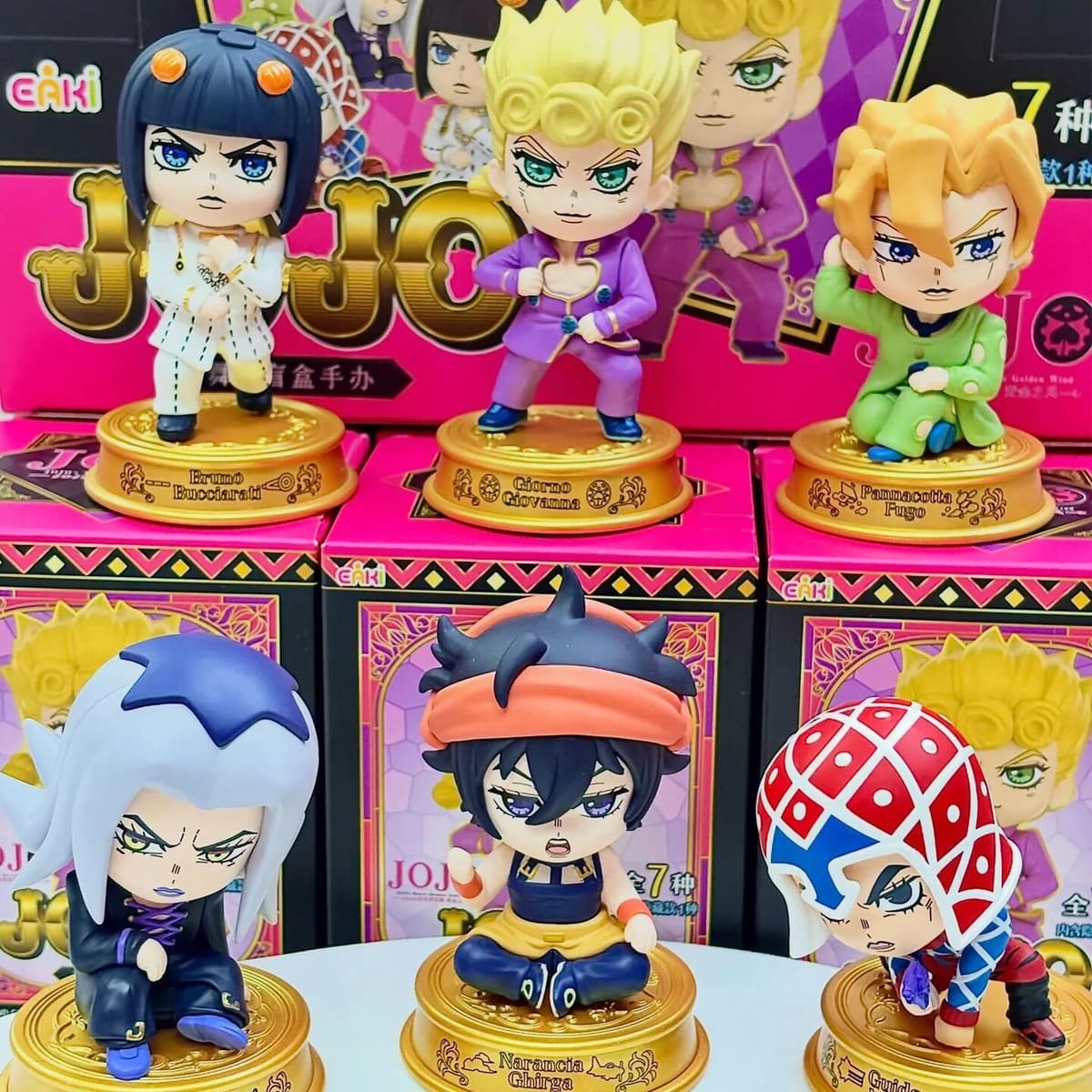 Eaki Genuine Jojo Bizarre Adventure Leone Abbacchio Anime Figure Collectible Desktop Display Decoration Gift