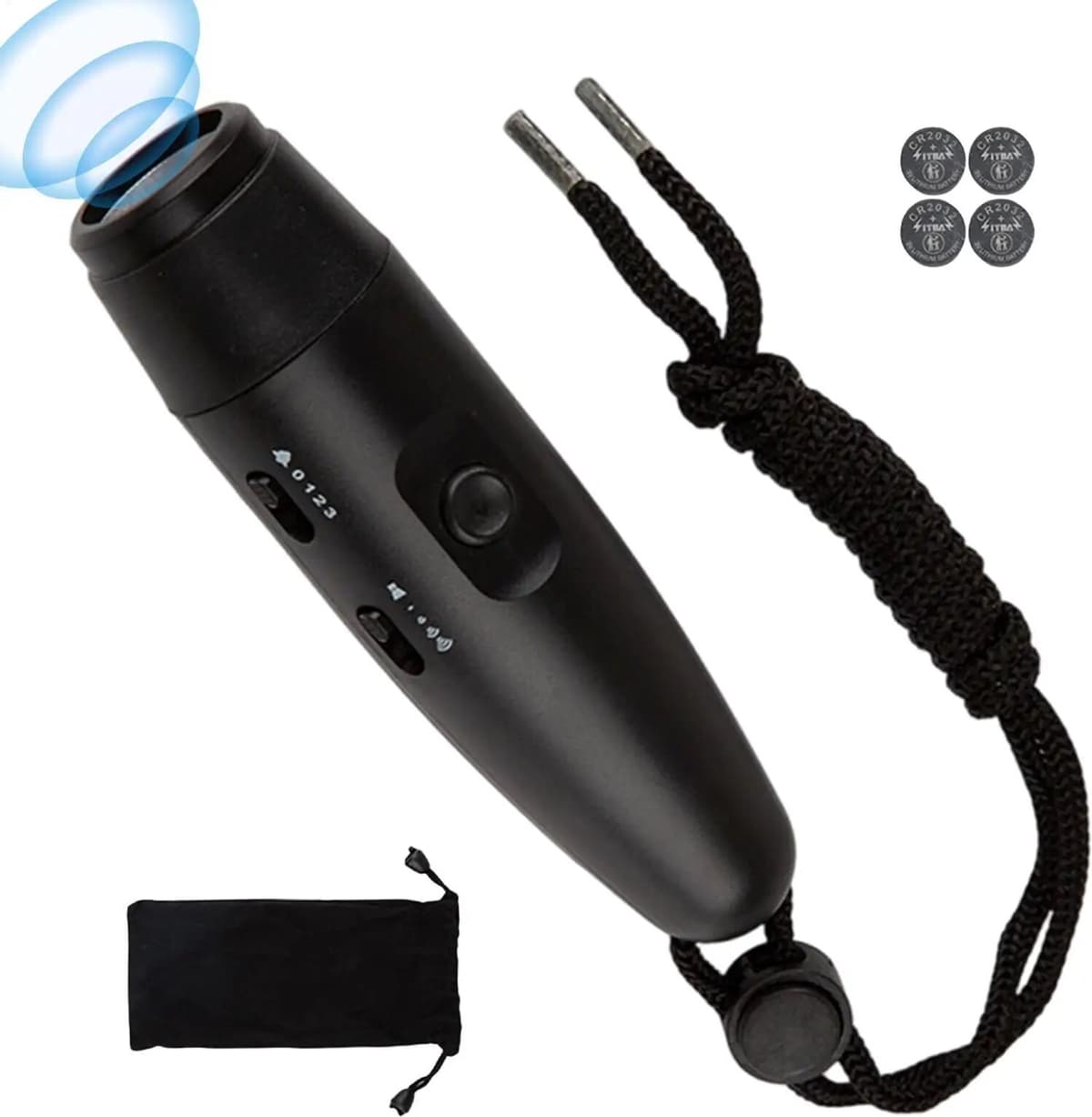 NONE 125dB Portable Bear Horn 4 Volume Levels & 3 Tones Self Defense Emergency Alarm For Camping Hiking Sports Outdoor Safety