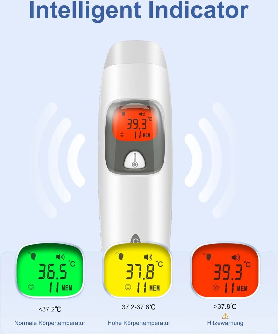 Cofoe Digital Forehead Thermometer Forehead Ear Non-Contact Thermometer Baby/Adult Temperature Measure Digital Thermometer