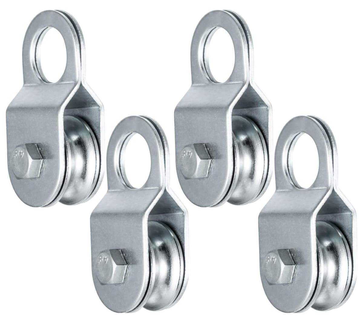 Set van 4 Defender Rollers met 2 Kogellagers voor 6 mm Staal Kabel, 50 kg Laadcapaciteit