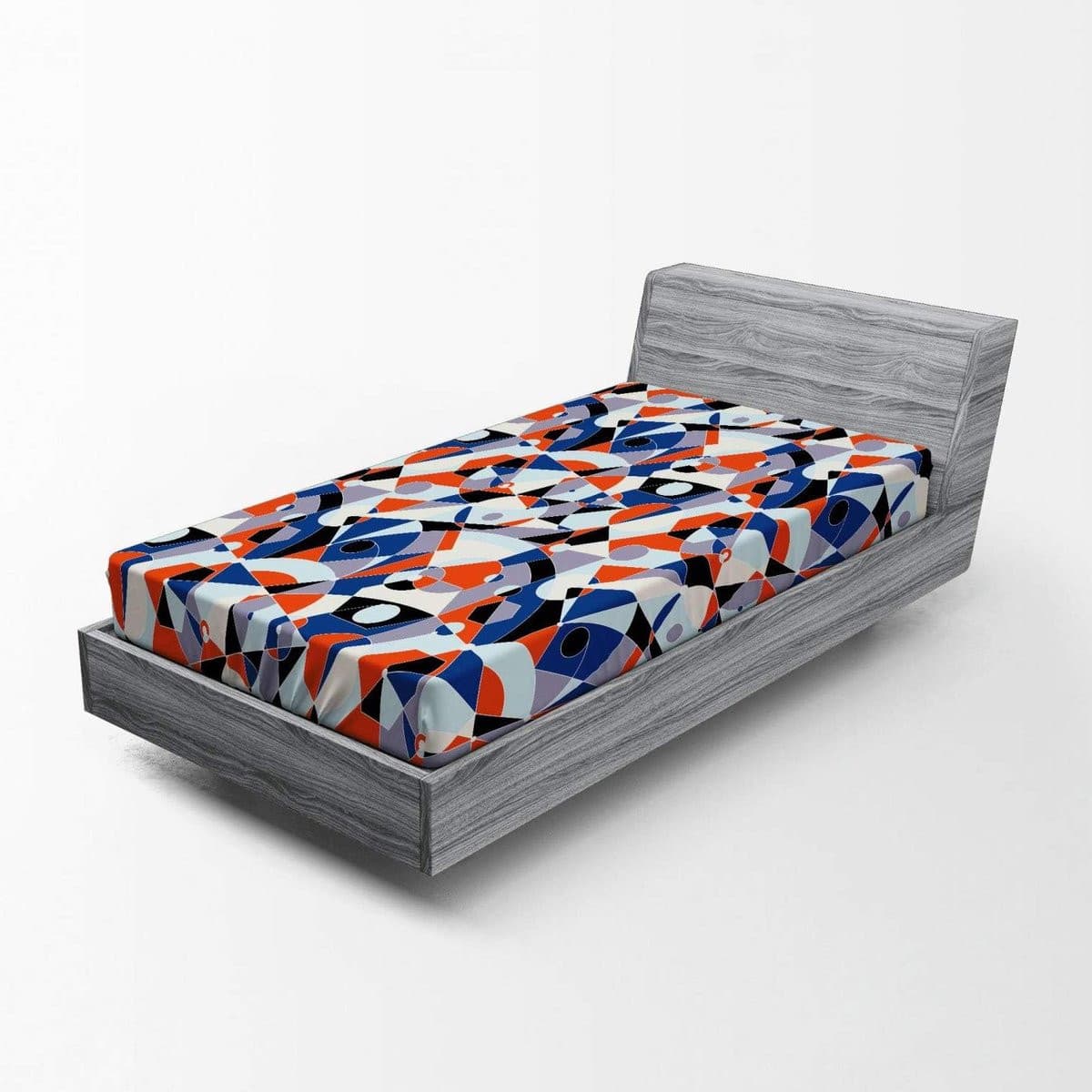 Veelkleurig Hoeslaken van Microvezel voor Volwassenen - 90x190 cm