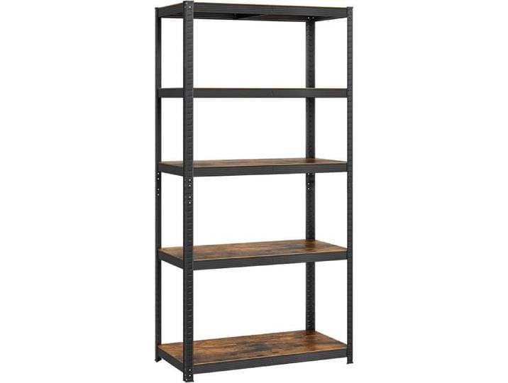 SONGMICS - Étagère de Rangement - 50 x 100 x 200 cm - Marron Rustique - Capacité 600 kg