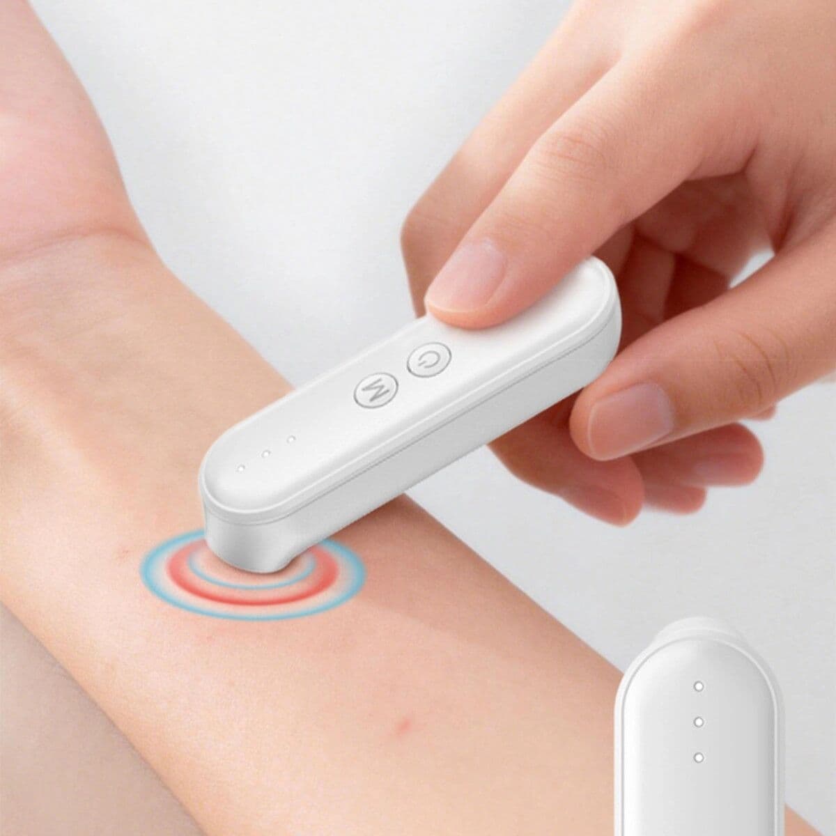 INF Dispositif portable anti-démangeaison avec embout céramique, 3 modes de chaleur, rechargeable USB et design compact