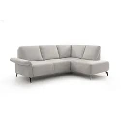 sit & more Ecksofa Encanto Stoff Silber