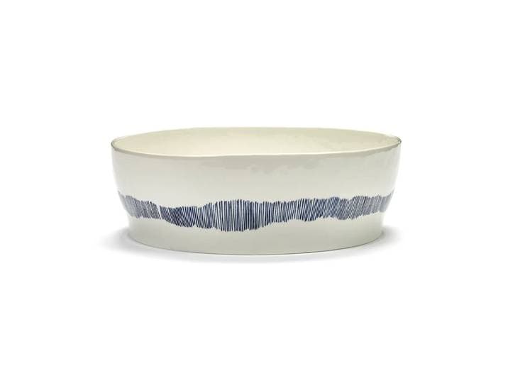 Serax - Feast Schüssel, Ø 28,5 cm, weiss / blau gestreift