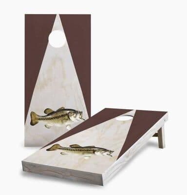 Skip's Garage Wood Bass Regulation 2x4 Cornhole Game Set