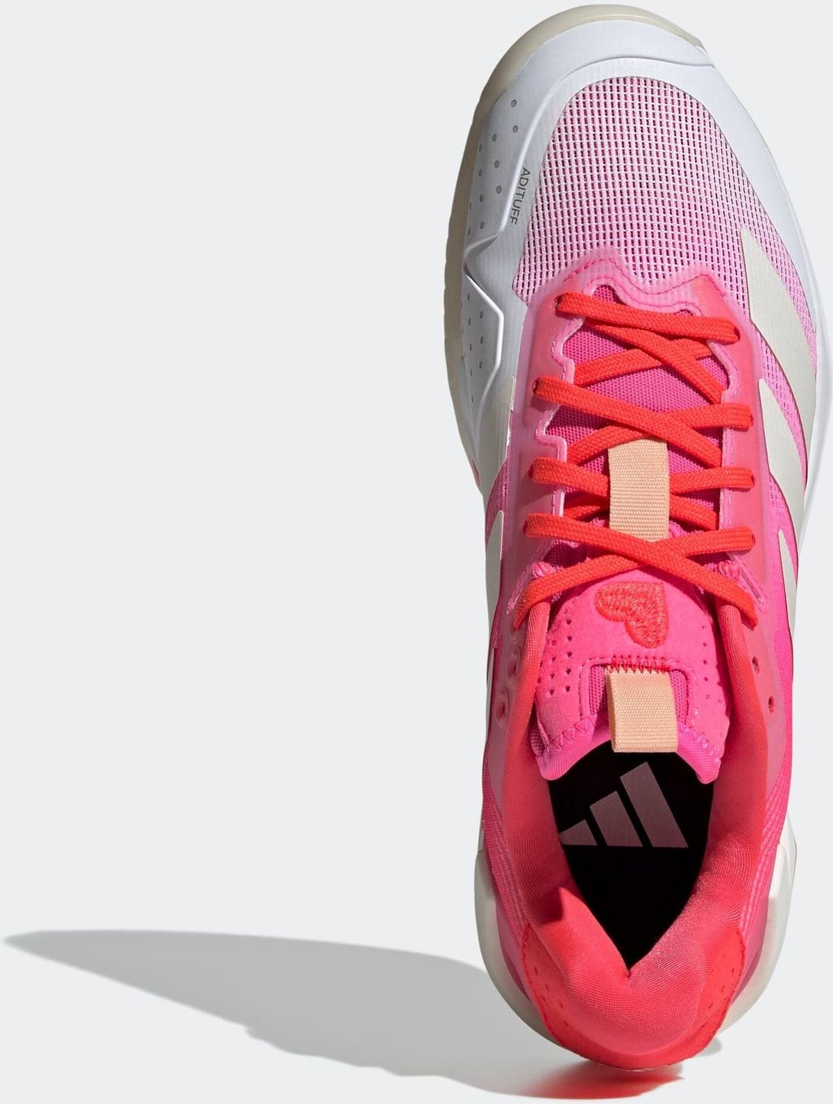 Tennisschuh ADIDAS PERFORMANCE "ADIZERO UBERSONIC 5", Damen, Gr. 41, rosa (lucid pink, zero metallic, lucid rot), Synthetik, Textil, Schuhe Tennisschuh lucid pink, zero metallic, lucid rot 41