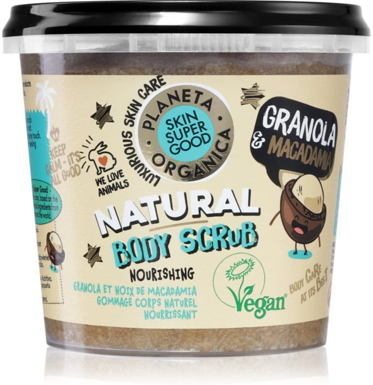 Organic Shop Skin Super Good Granola & Macadamia θρεπτική απολέπιση για το σώμα 360 ml