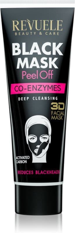 Revuele Black Mask Peel Off Co-Enzymes maska złuszczająca przeciw zaskórnikom 80 ml