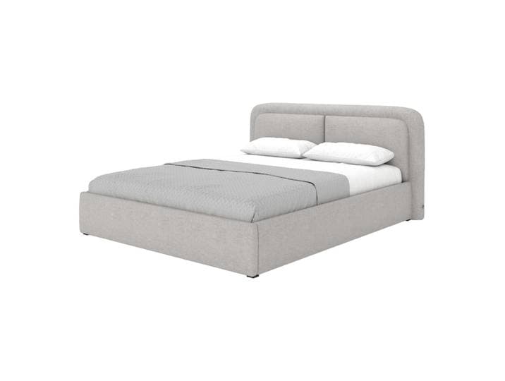 Lit rembourré avec cadre rembourré 200x200 cm, taupe