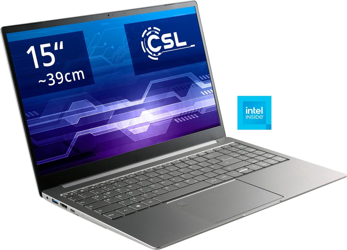 CSL Notebook "R'Evolve C15 v3", silber, 32 GB RAM 1.000 GB SSD, N-Reihe, Microsoft Windows 11 Home (64 Bit), Notebooks, Notebook