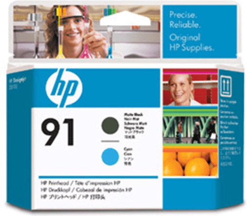 HP No91 Matte Black & Cyan Printhead – Høy Kvalitet, Presis Utskrift (C9460a, 1 Eske)